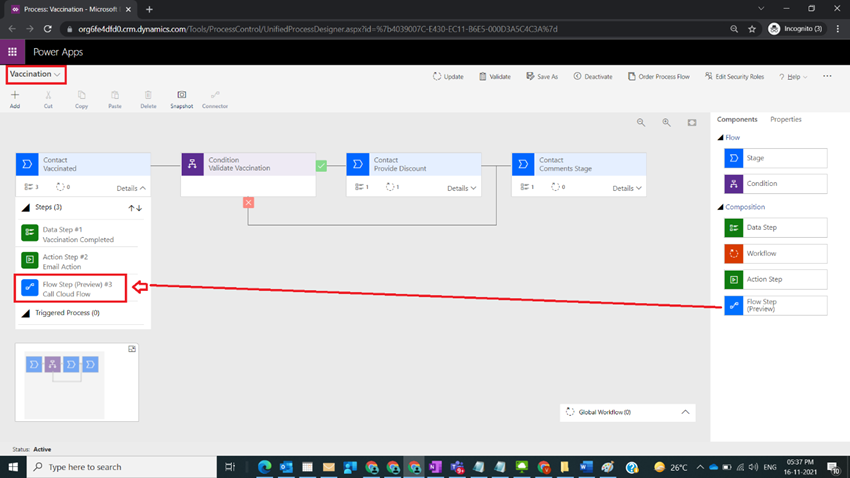 Call Power Automate Flow from BPF in Dynamics CRM